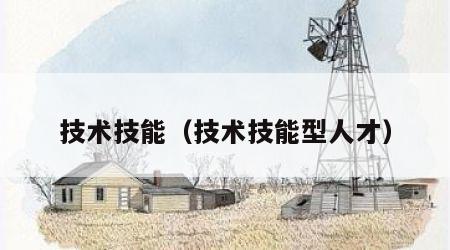 技术技能（技术技能型人才）
