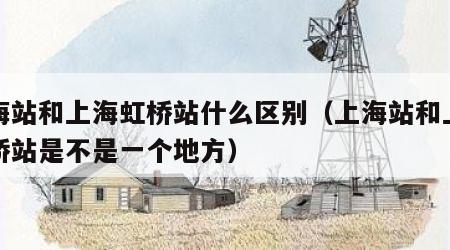 上海站和上海虹桥站什么区别（上海站和上海虹桥站是不是一个地方）
