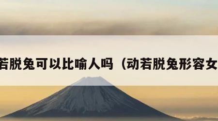 动若脱兔可以比喻人吗（动若脱兔形容女生）