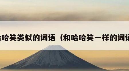 哈哈笑类似的词语（和哈哈笑一样的词语）