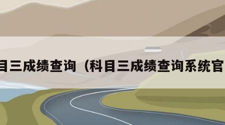 科目三成绩查询（科目三成绩查询系统官网）