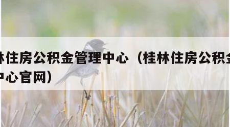 桂林住房公积金管理中心（桂林住房公积金管理中心官网）