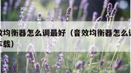 音效均衡器怎么调最好（音效均衡器怎么调最好车载）
