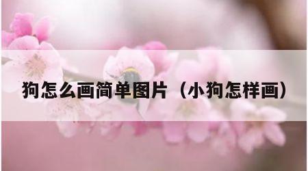 狗怎么画简单图片（小狗怎样画）