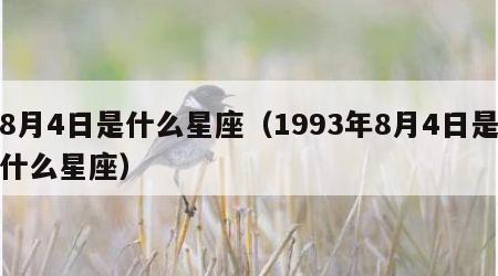 8月4日是什么星座（1993年8月4日是什么星座）