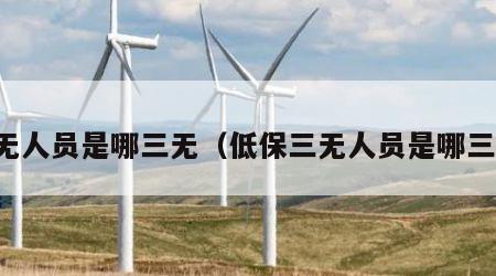 三无人员是哪三无（低保三无人员是哪三无）