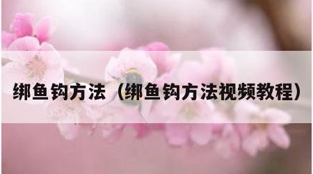 绑鱼钩方法（绑鱼钩方法视频教程）