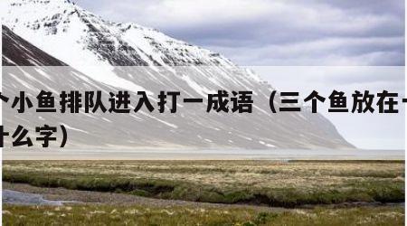 三个小鱼排队进入打一成语（三个鱼放在一起是什么字）