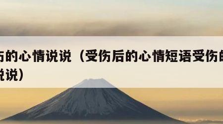 受伤的心情说说（受伤后的心情短语受伤的心情说说）