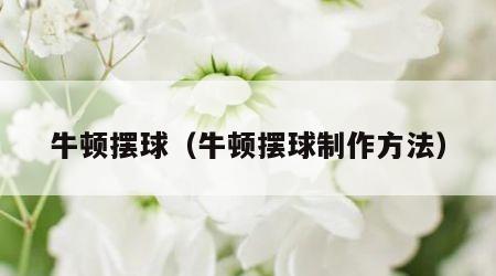 牛顿摆球（牛顿摆球制作方法）