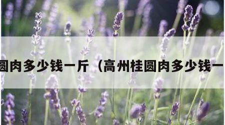 桂圆肉多少钱一斤（高州桂圆肉多少钱一斤）