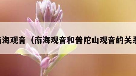 南海观音（南海观音和普陀山观音的关系）