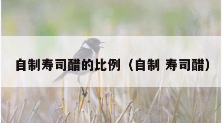 自制寿司醋的比例（自制 寿司醋）