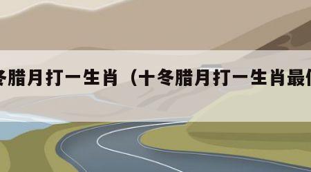十冬腊月打一生肖（十冬腊月打一生肖最佳答案）