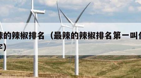 最辣的辣椒排名（最辣的辣椒排名第一叫什么名字）