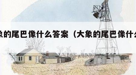 大象的尾巴像什么答案（大象的尾巴像什么填空）