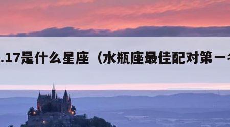 2.17是什么星座（水瓶座最佳配对第一名）
