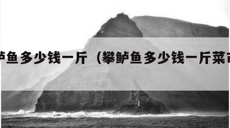 攀鲈鱼多少钱一斤（攀鲈鱼多少钱一斤菜市场）