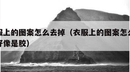 衣服上的图案怎么去掉（衣服上的图案怎么去掉好像是胶）