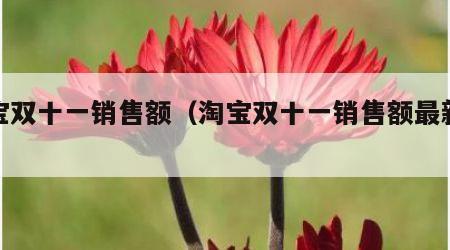 淘宝双十一销售额（淘宝双十一销售额最新数据）
