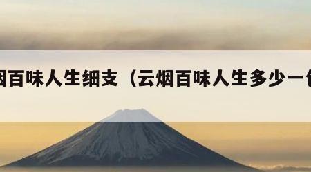 云烟百味人生细支（云烟百味人生多少一包小盒）