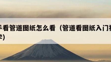 新手看管道图纸怎么看（管道看图纸入门视频教学）
