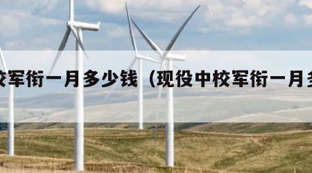 中校军衔一月多少钱（现役中校军衔一月多少钱）