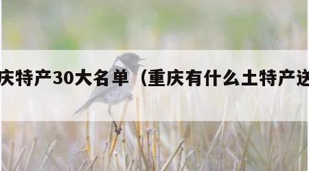重庆特产30大名单（重庆有什么土特产送人）
