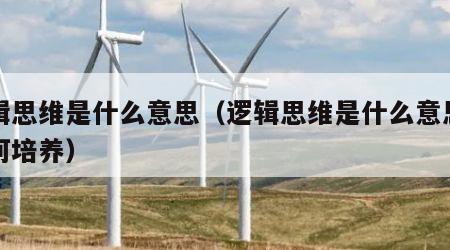 逻辑思维是什么意思（逻辑思维是什么意思要如何培养）