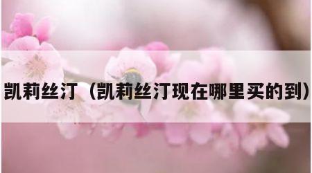 凯莉丝汀（凯莉丝汀现在哪里买的到）
