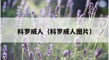 科罗威人（科罗威人图片）