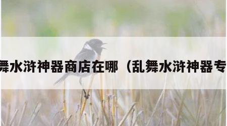 乱舞水浒神器商店在哪（乱舞水浒神器专属）