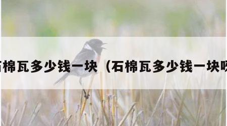 石棉瓦多少钱一块（石棉瓦多少钱一块呀）