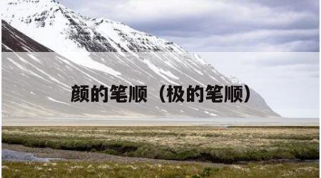 颜的笔顺（极的笔顺）