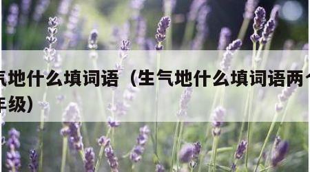 生气地什么填词语（生气地什么填词语两个字一年级）