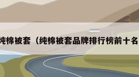 纯棉被套（纯棉被套品牌排行榜前十名）