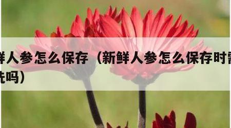 新鲜人参怎么保存（新鲜人参怎么保存时需要水洗吗）