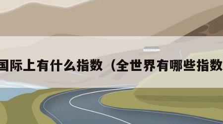 国际上有什么指数（全世界有哪些指数）