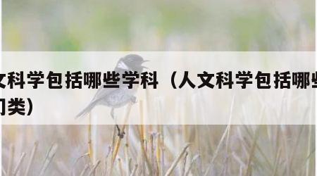 人文科学包括哪些学科（人文科学包括哪些学科门类）