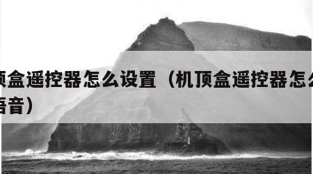 机顶盒遥控器怎么设置（机顶盒遥控器怎么设置语音）