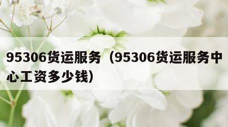 95306货运服务（95306货运服务中心工资多少钱）