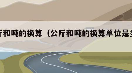公斤和吨的换算（公斤和吨的换算单位是多少）