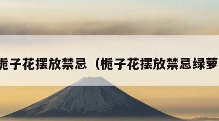 栀子花摆放禁忌（栀子花摆放禁忌绿萝）