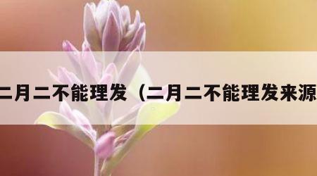 二月二不能理发（二月二不能理发来源）