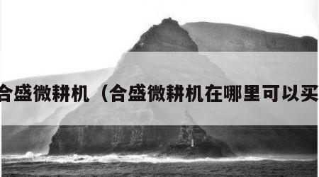 合盛微耕机（合盛微耕机在哪里可以买）