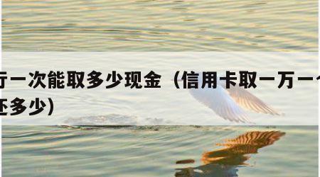 银行一次能取多少现金（信用卡取一万一个月要还多少）