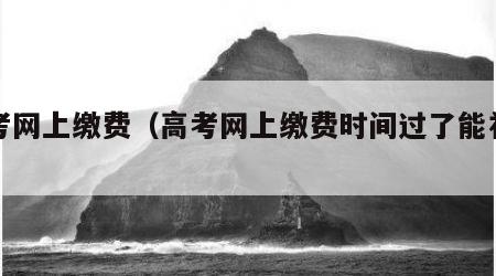 高考网上缴费（高考网上缴费时间过了能补吗）
