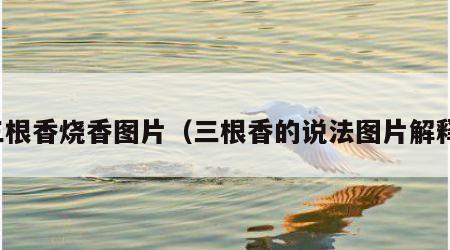 三根香烧香图片（三根香的说法图片解释）