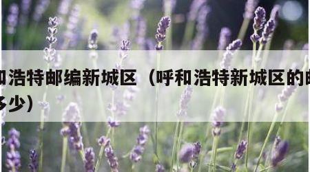 呼和浩特邮编新城区（呼和浩特新城区的邮编是多少）