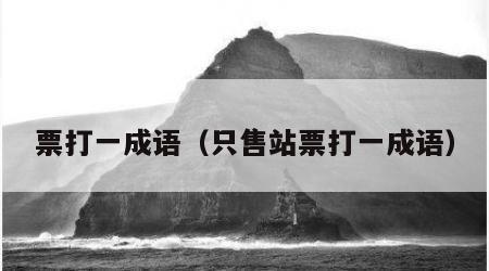 票打一成语（只售站票打一成语）